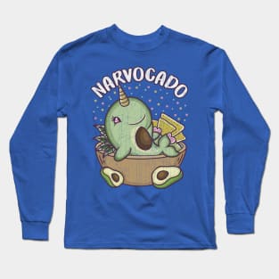 Avocado Narwhal Narvocado Funny Cute Food Long Sleeve T-Shirt